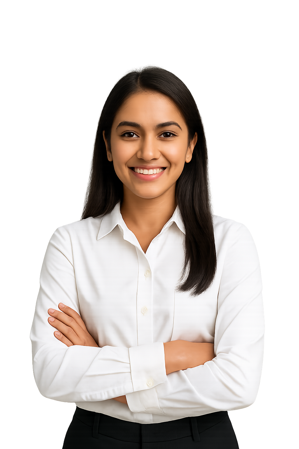 Happy gsk team member working on US tax documents